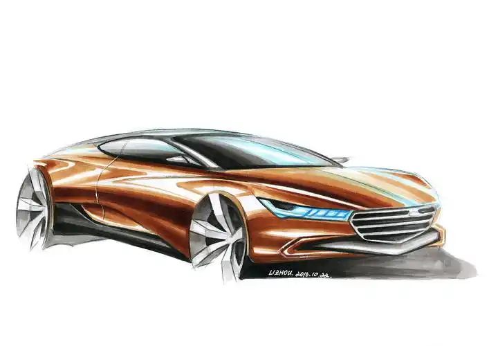 汽车设计,交通工具设计,设计手绘,马克笔快速表达