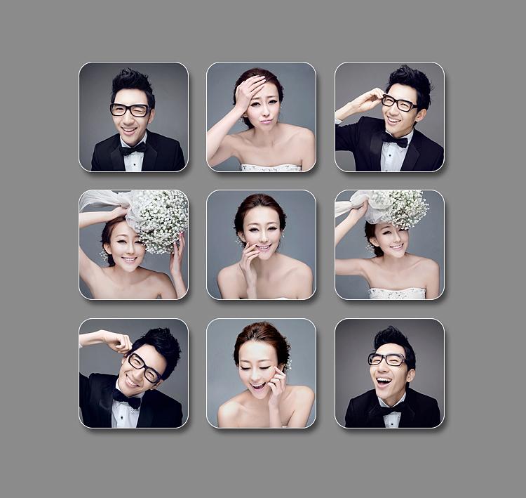 九宫格照片墙摆法