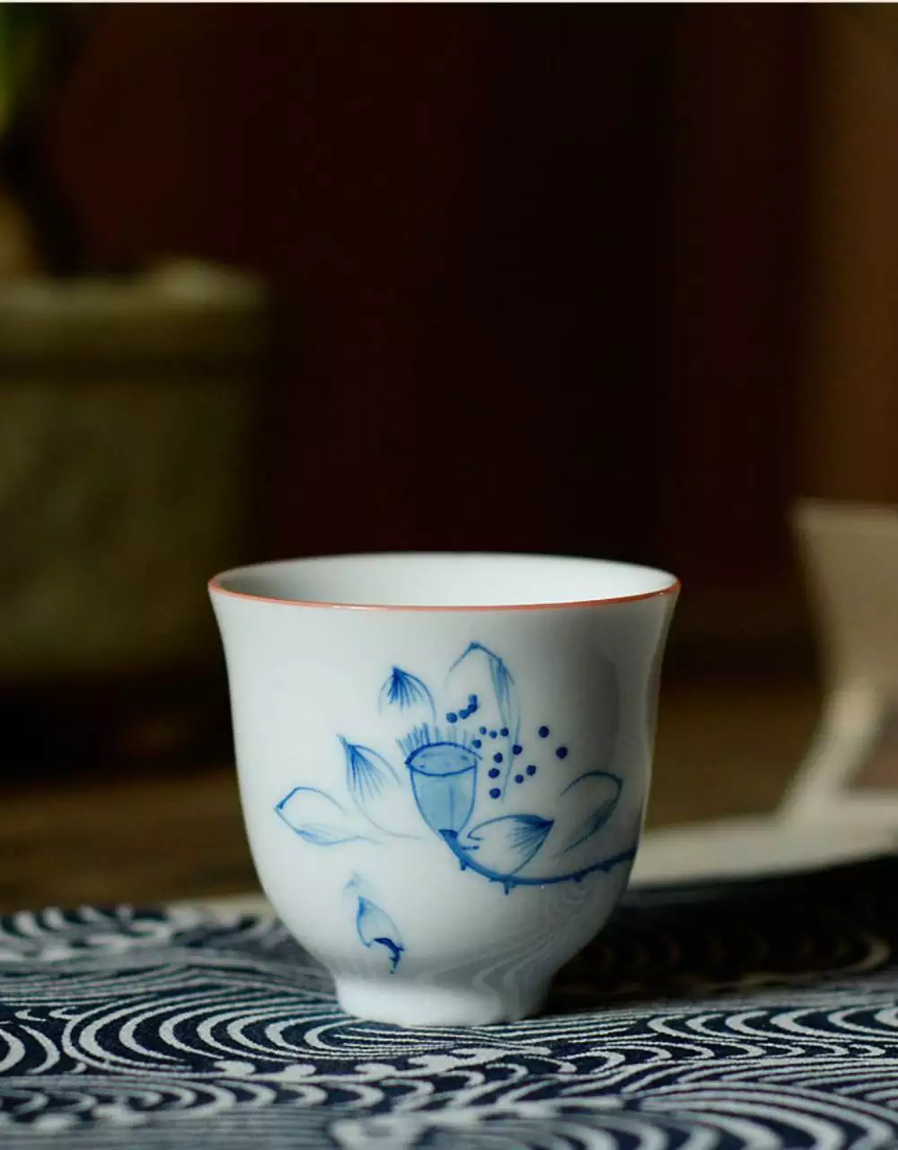 中式古风陶瓷手绘白酒杯定制家居果酒杯清酒杯个性酒盅酒具