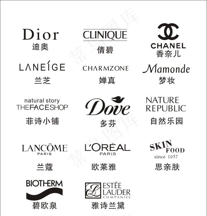 化妆品牌logo图片cdr矢量模版下载