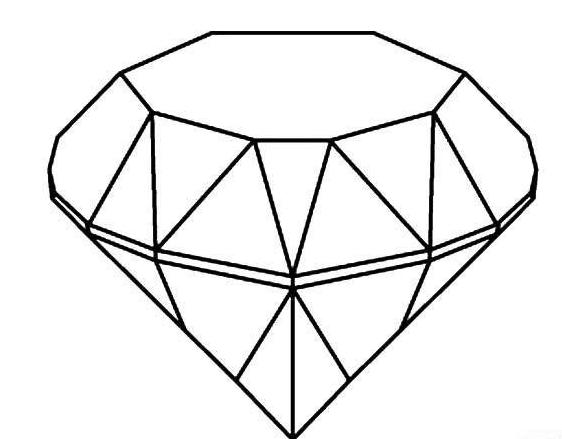 美丽的钻石简笔画图片钻石简笔画画法步骤