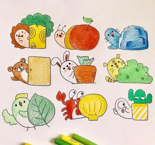 有趣的简笔画,教会孩子照着画就行了,既简单又可爱,快快收藏吧