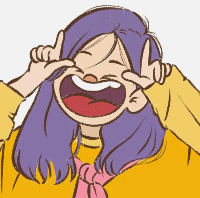 大笑女孩的动漫人物头像