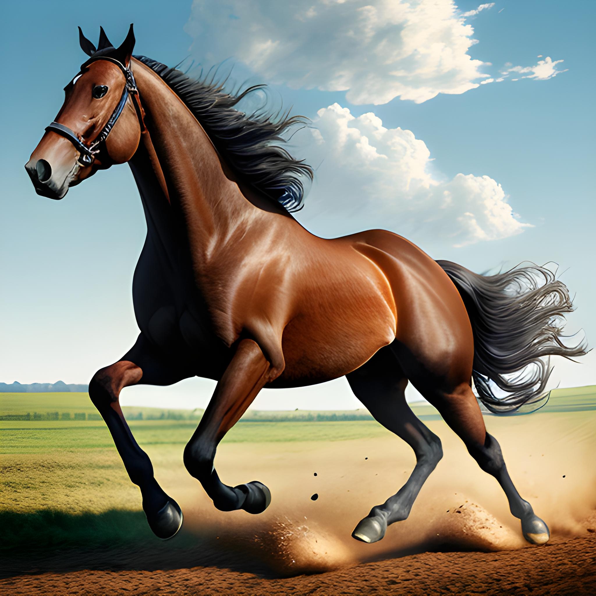 一匹奔腾的骏马,在辽阔的大地上飞奔(二)