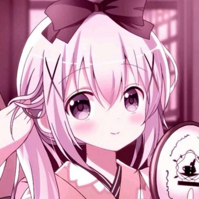粉色少女系呆萌可爱卡哇伊的二次元动漫女生头像