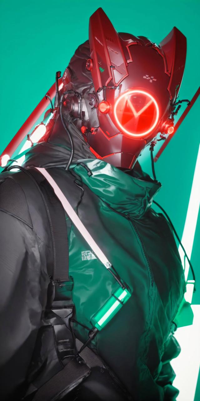 ai绘画壁纸:机械世界的叛逆者,赛博朋克机械人,原图画质