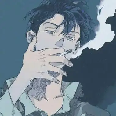 抽烟上瘾的男人头像