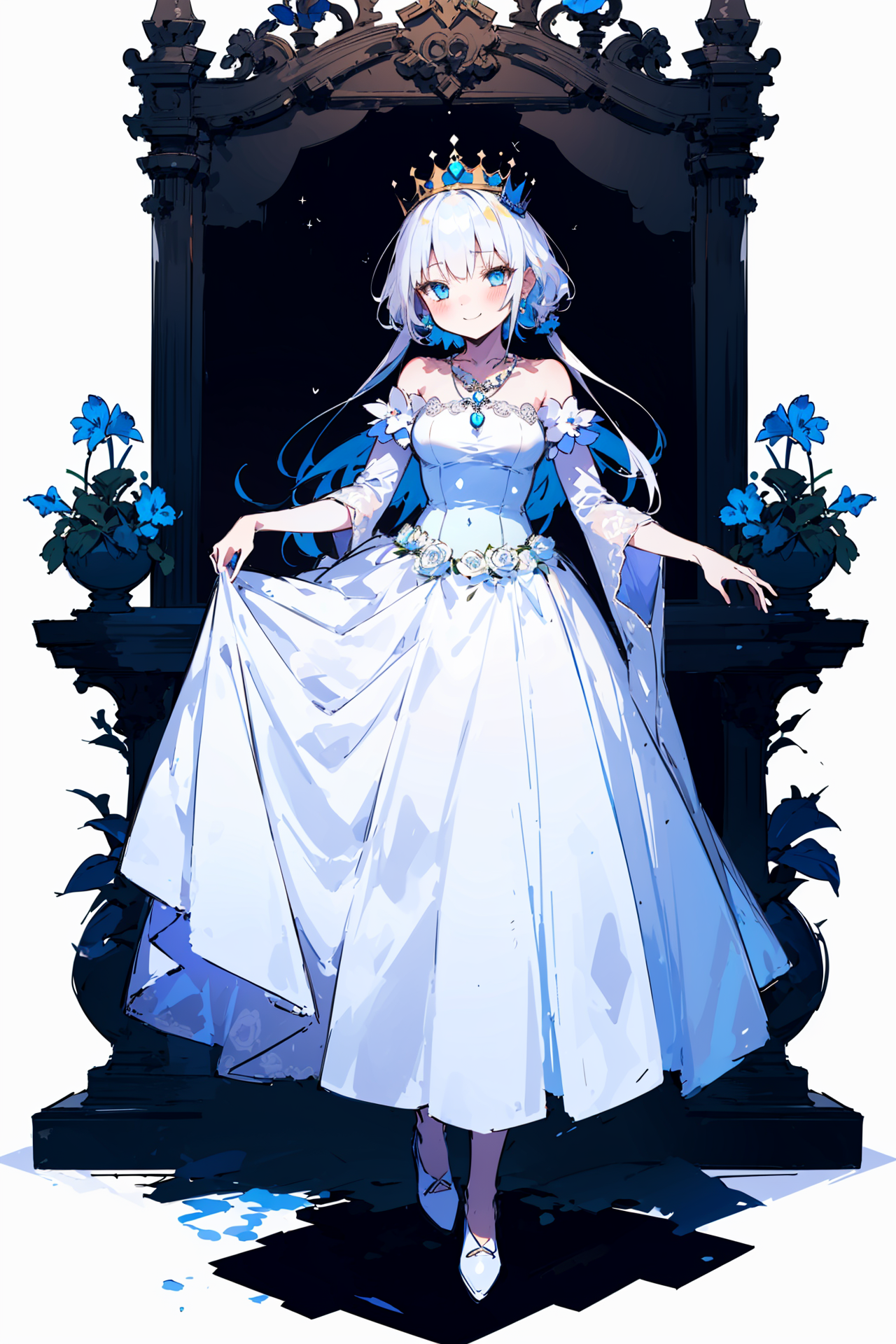 美丽的公主,端庄,华丽,立绘 #二次元 #动漫少女 #插画 #二次元# #动漫