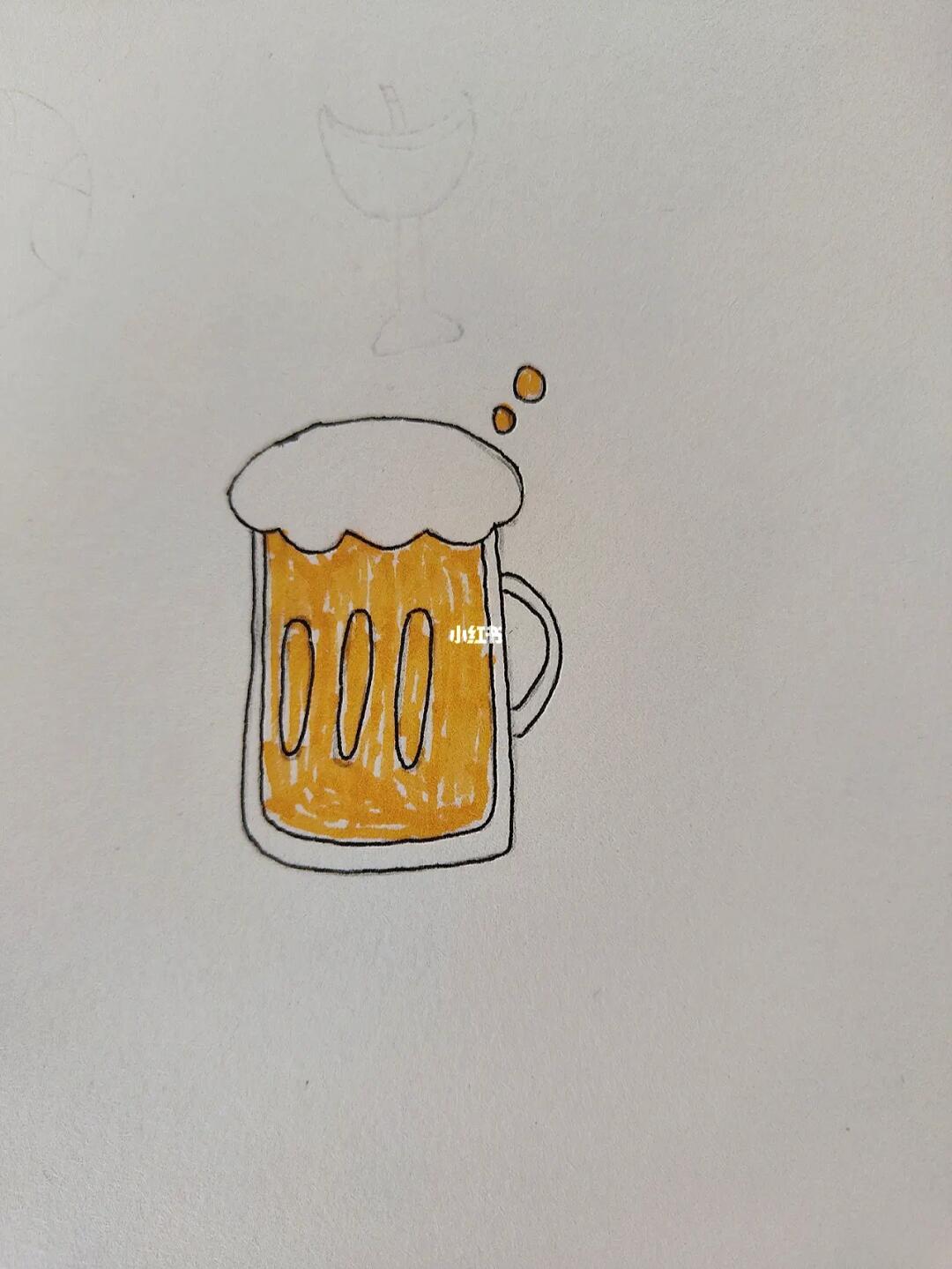 啤酒简笔画