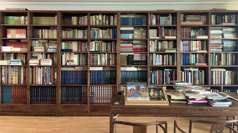 多层实木书柜榆木书架落地简约书橱环保儿童书架