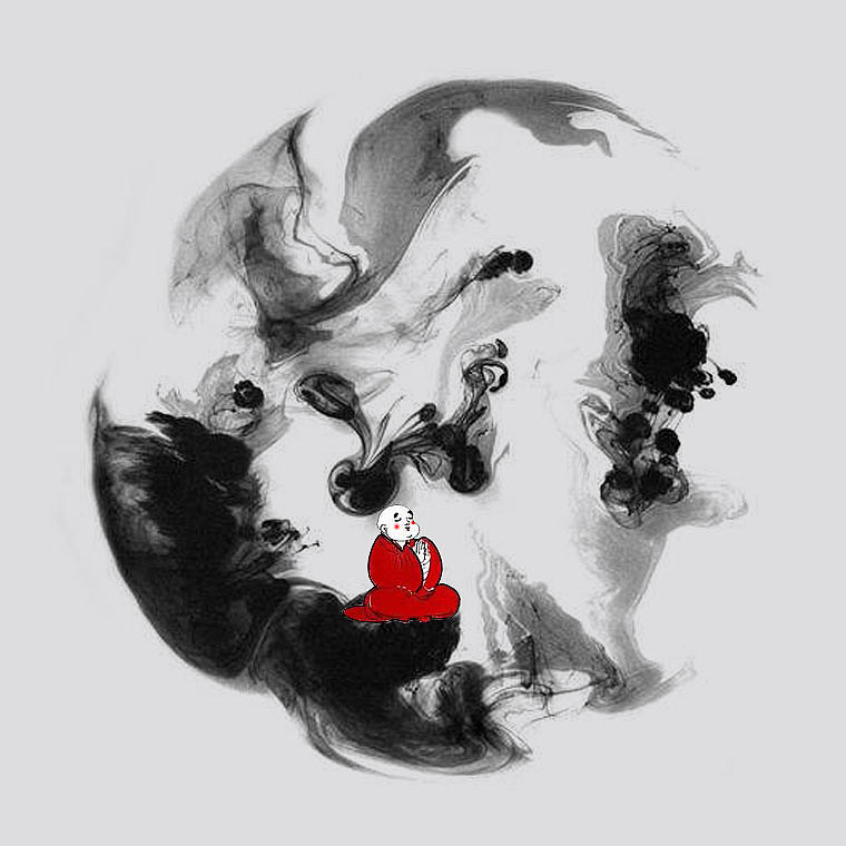 极简的泼墨禅意画作品集