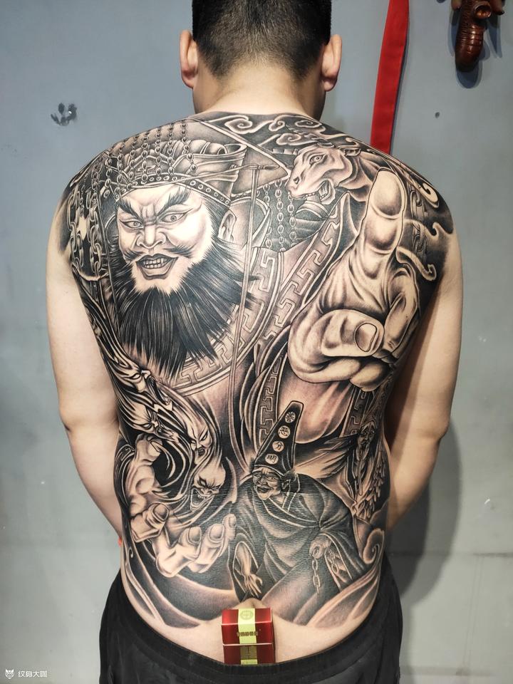 满背阎王_纹身图案手稿图片_王峰的纹身作品集