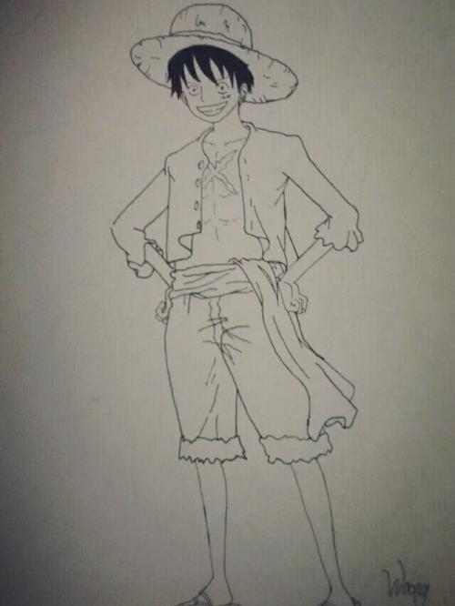 路飞全员单人简笔画