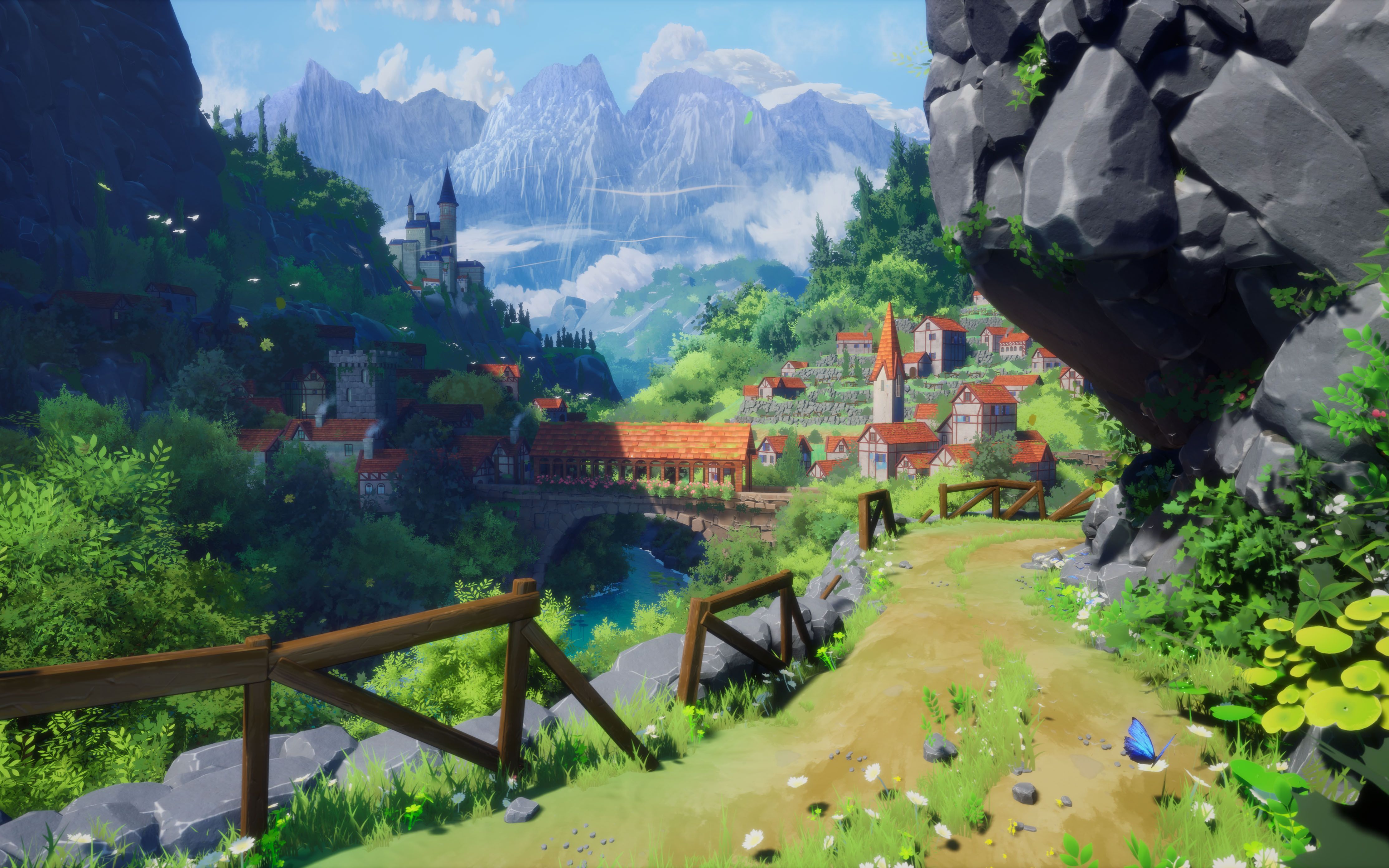 ue风格化场景 蒙德村中的生活(山谷中的生活)