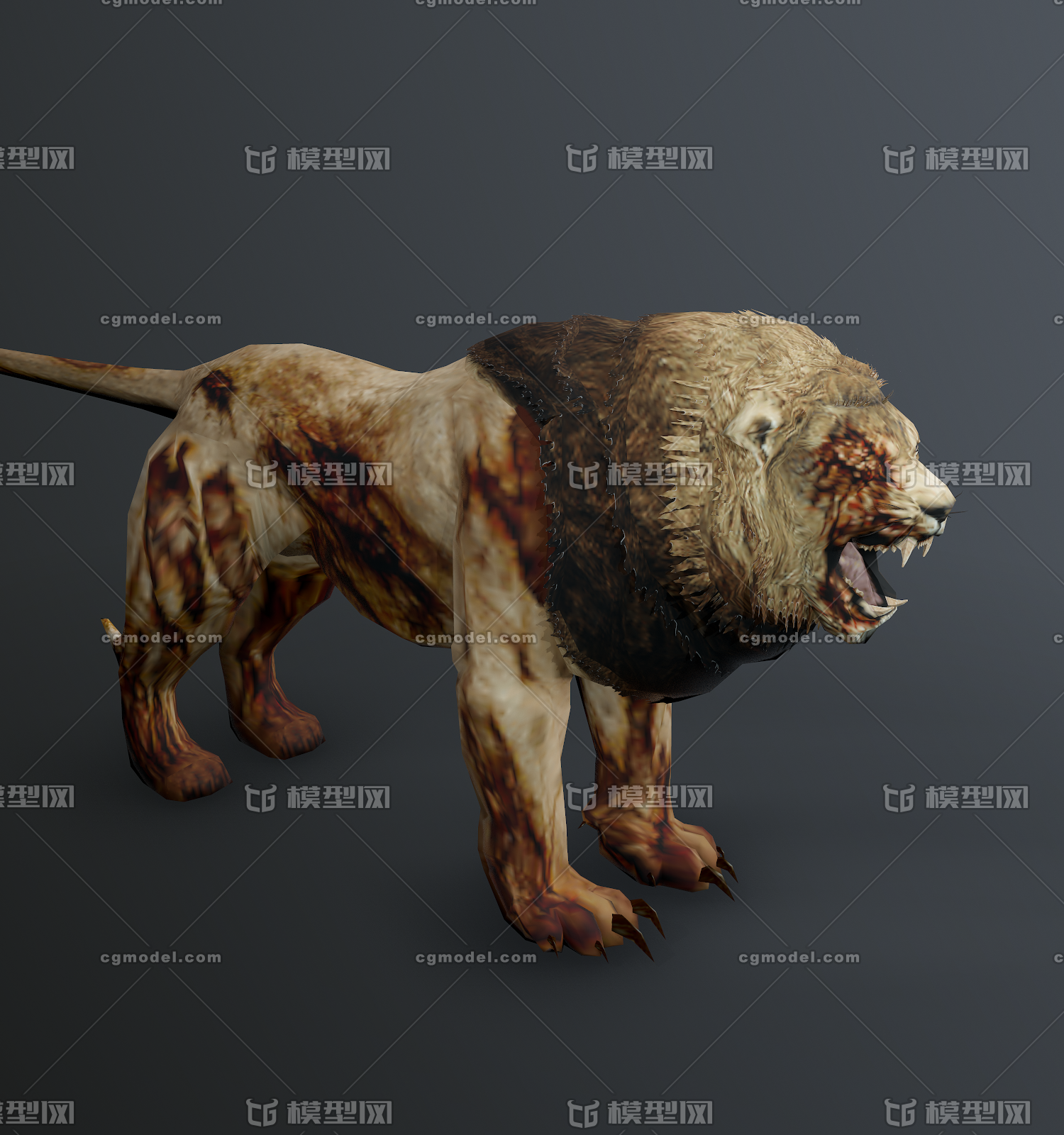 低模狮子 僵尸狮子 僵尸 狮子  僵尸 丧尸  活死人 游戏僵尸 尸体