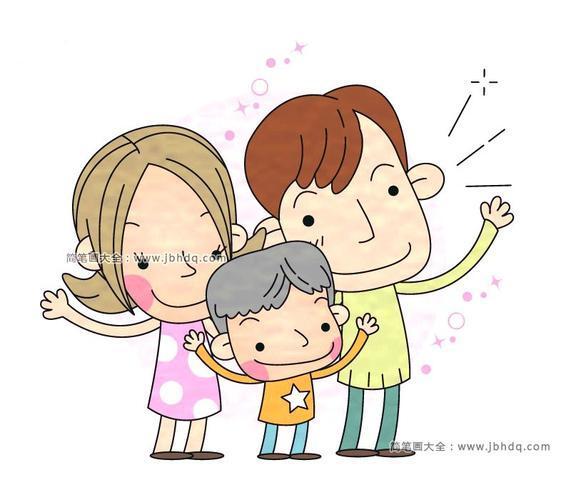 卡通可爱幸福简笔画