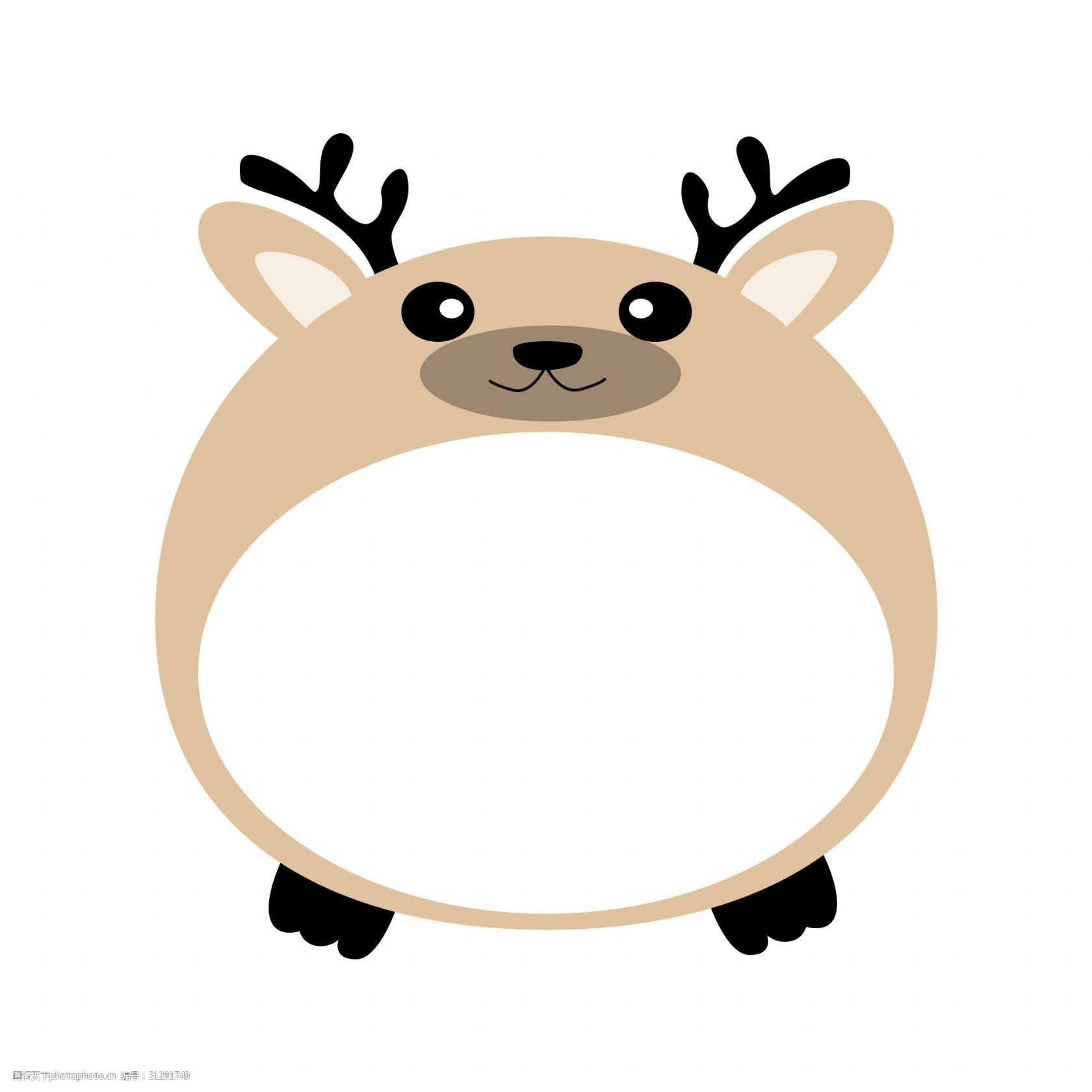 小鹿 手绘边框 插画 卡通边框 动物 鹿 手绘 小鹿边框 动物边框 边框