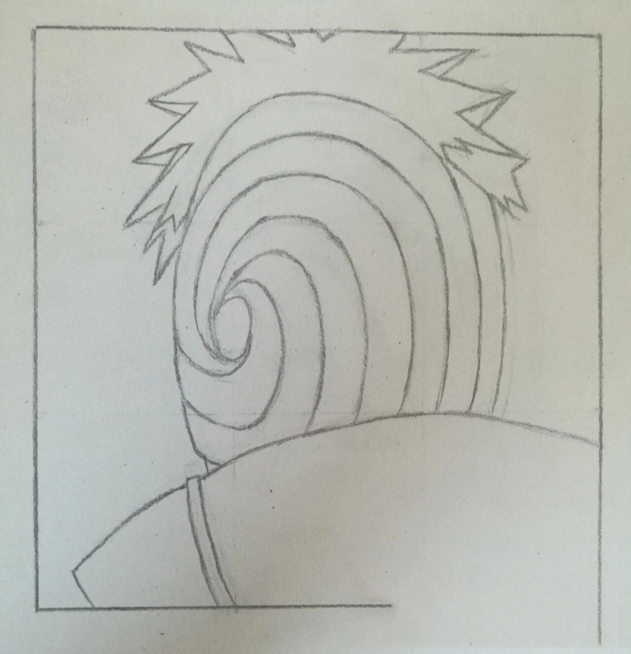 火影忍者阿飞手绘线稿过程教程(晓) 规格:12701512