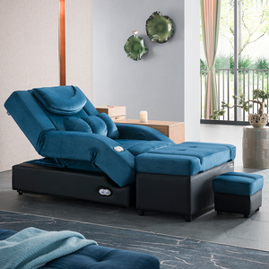 足疗沙发电动躺椅 洗脚按摩足浴沙发床 美甲美容店可升降沐足沙发