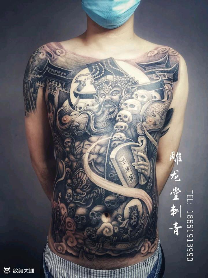 阎罗王_纹身图案手稿图片_靳磊的纹身作品集