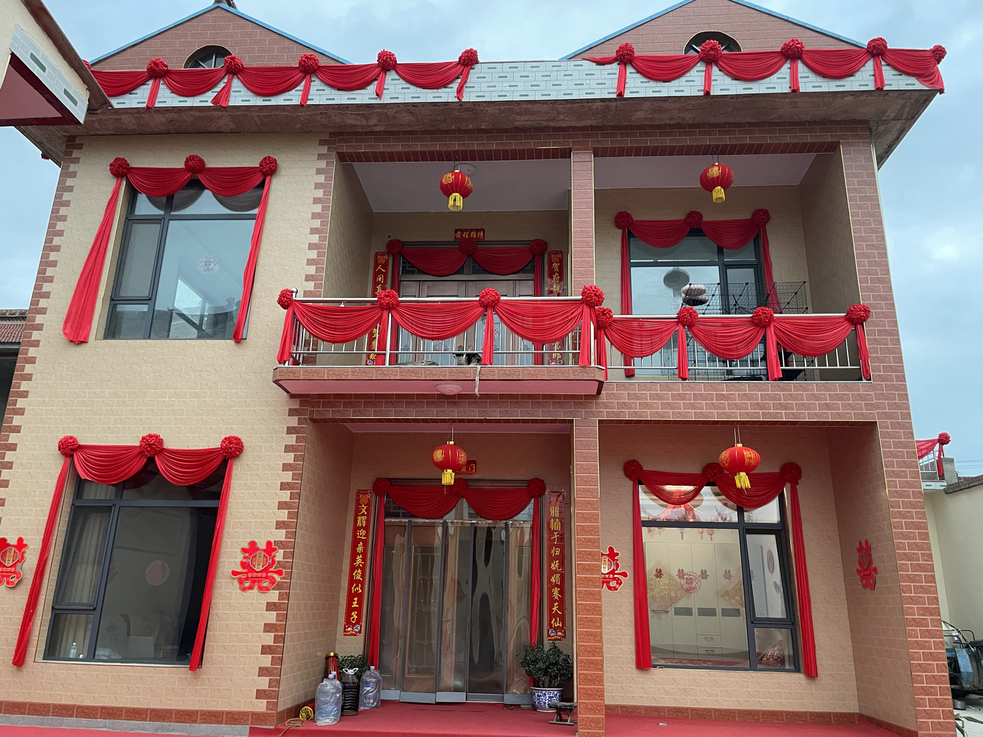 农村小院的婚礼|女方布置(一) 分享婚礼女方布置90 总体走传统红色