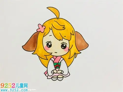 一步一步教画涂山苏苏 狐妖小红娘简笔画