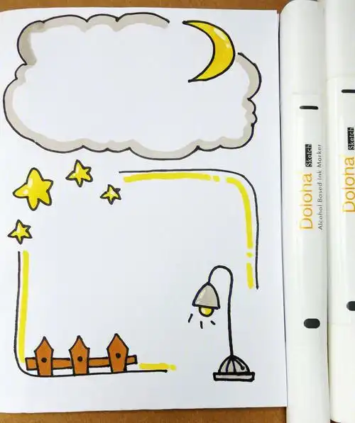 漫画风超简单手帐插图排版附色号