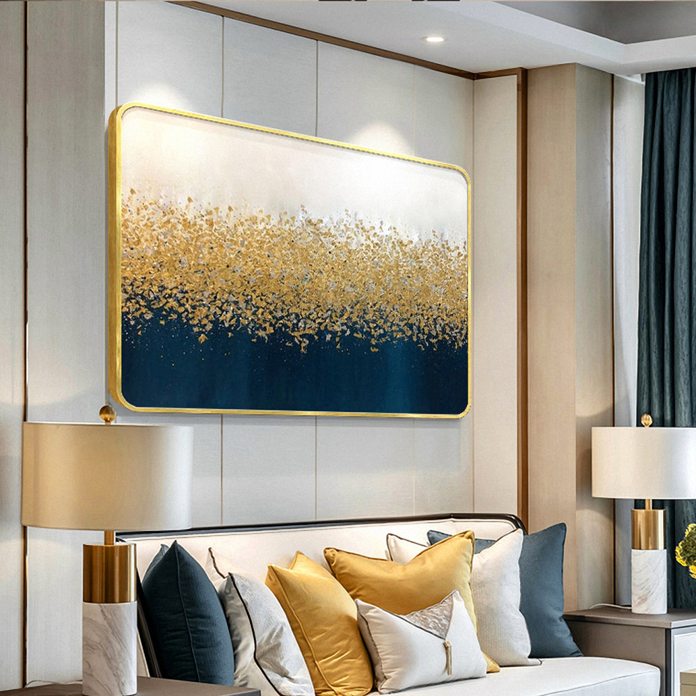 轻奢抽象艺术油画客厅装饰画沙发背景墙手工挂画现代简约手绘壁画