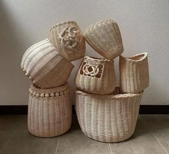 手工藤编日系藤编篮子超有个性爱了