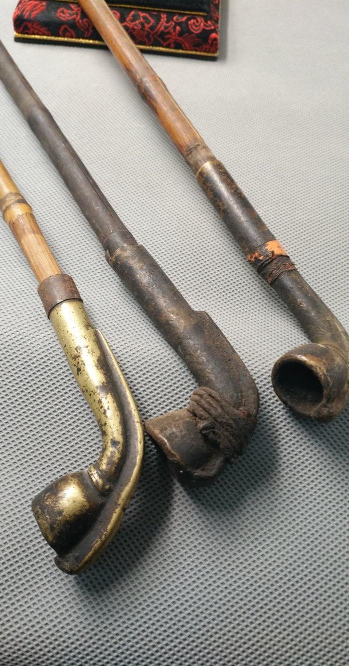 民国竹子烟斗三只.