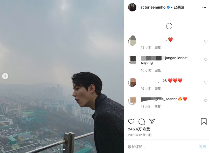 骑白马的除了王子还可以是李敏镐 他的instagram就是国王的模样