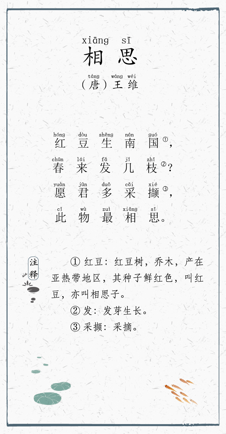 日有所诵040-相思-唐-王维