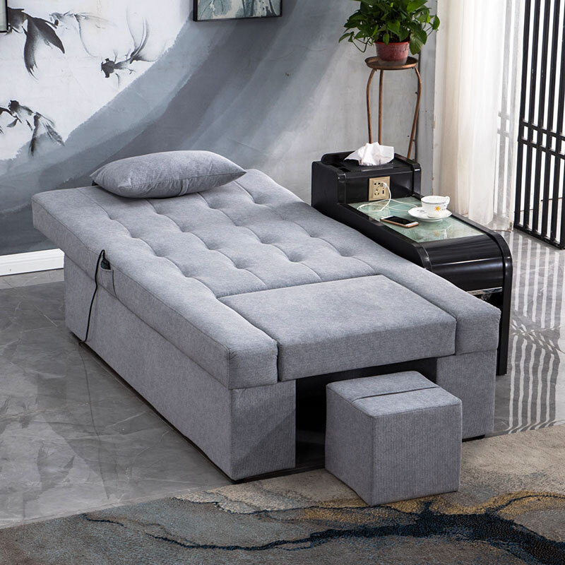 订做足疗沙发电动足浴桑拿洗脚一体床浴室大厅椅沐足沙发躺椅