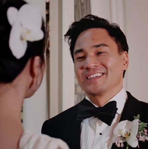 加州旧金山皇后区的谭元元和华裔老公举行了一场浪漫唯美的婚礼.