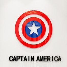 漫威英雄标志亚克力墙贴变形金刚美国队长3d立体贴纸宿舍装饰贴画