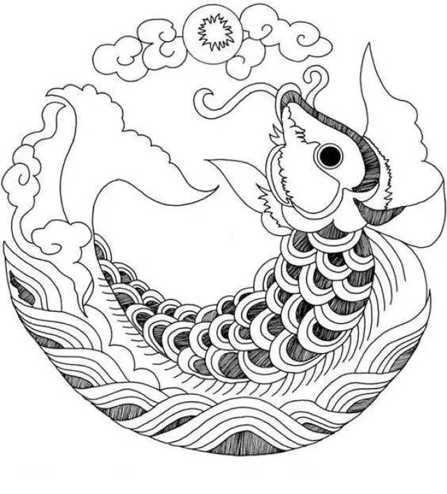 手绘-传统纹样线稿资料,适合零基础临摹学习