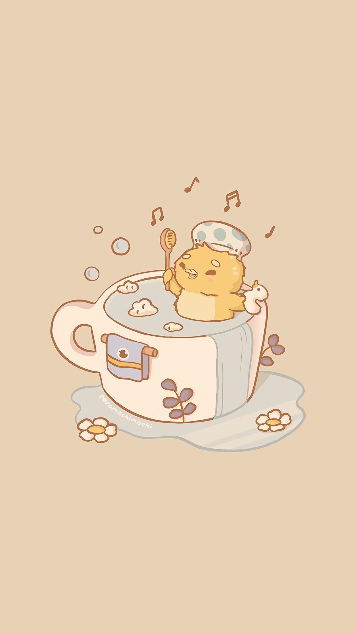 秋日奶茶色系可爱手机壁纸