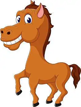 插画,可爱,高兴,马,卡通