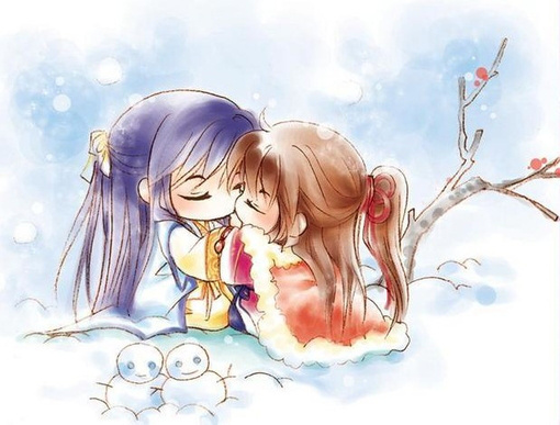 求q版古风 情侣头像一张图里两个人 百度很容易找到的就不要发了求