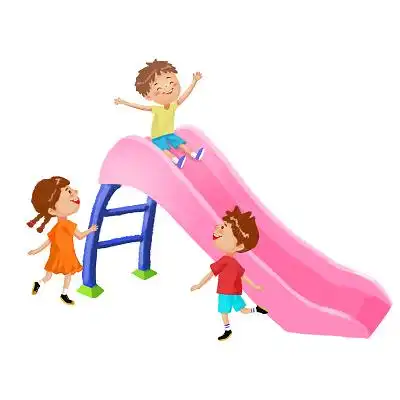 儿童卡通玩滑梯png素材
