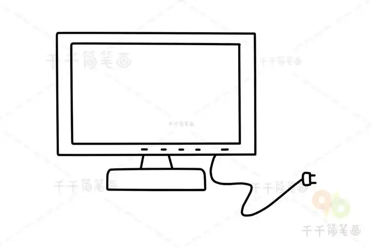 电视机简笔画图解