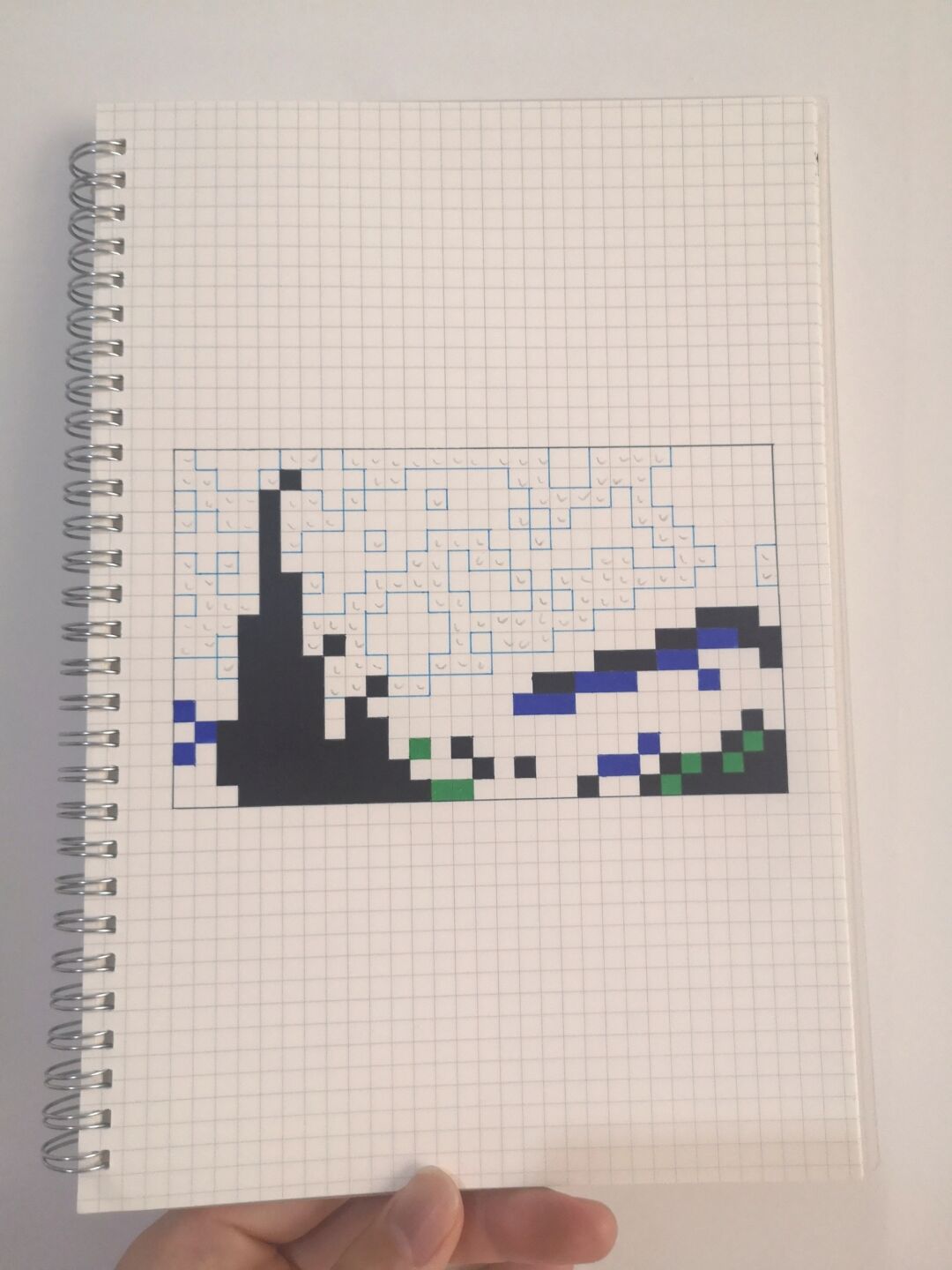 像素名画:《星月夜》梵高 这次的是最好看的版本了