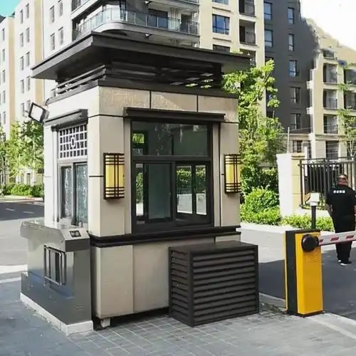 长治户外真石漆保安值班岗亭豪华小区门卫岗亭