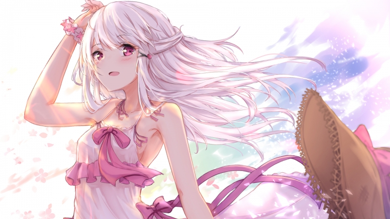 少女粉色礼服裙子4k高清动漫壁纸3840x2160