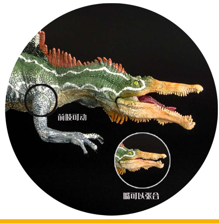 塑胶实心儿童仿真恐龙动物玩具棘背龙模型脊背龙似鳄龙男女孩礼物