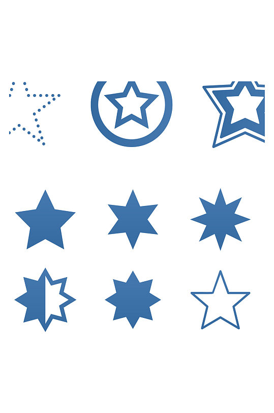 ai矢量星星图案星星简笔画