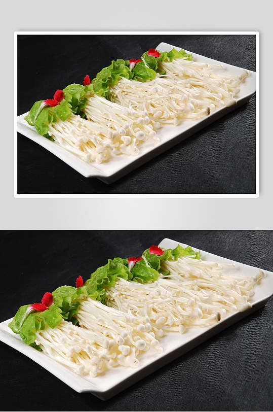 新鲜金针菇美食食物图片