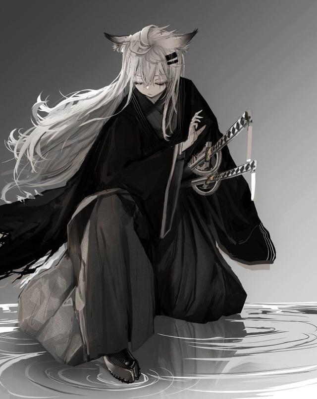 精致暗黑系人物绘画,表情酷酷的,画风超赞