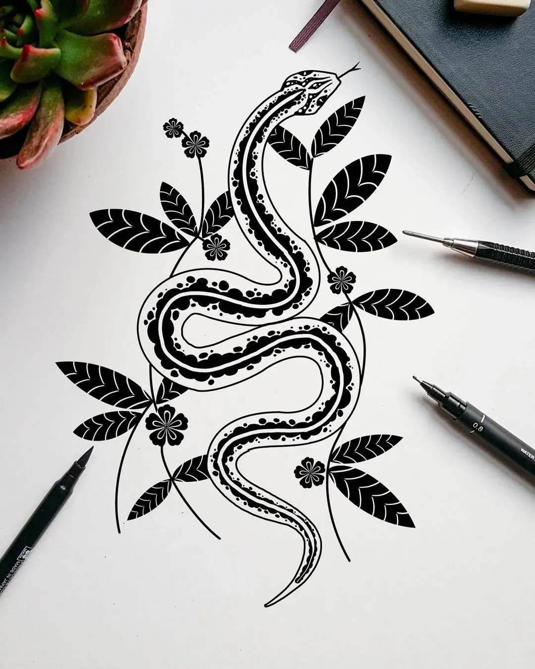 高手笔下的勾线笔画,赏心悦目!