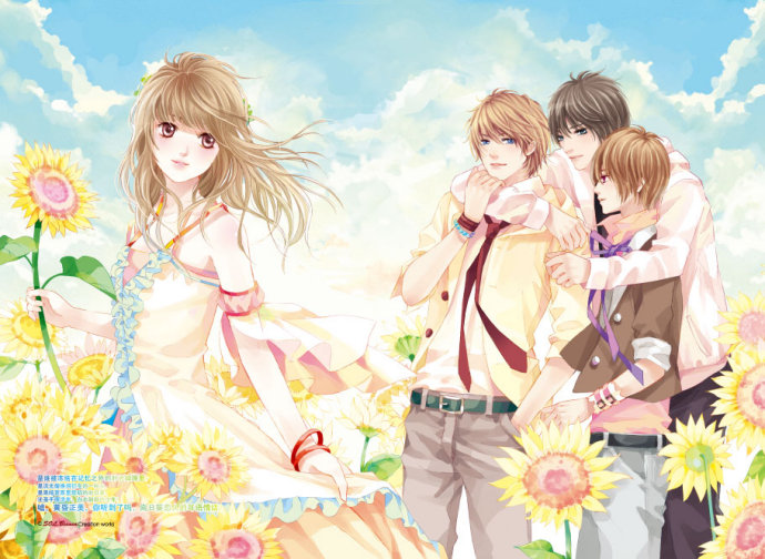 求一个青春校园小说封面,要一女三男